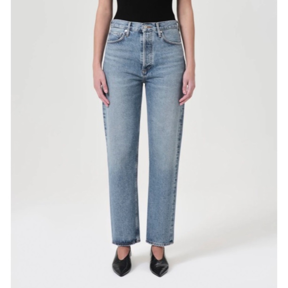 AGOLDE 90'S PINCH WAIST HIGH RISE STRAIGHT in Navigate, size 26